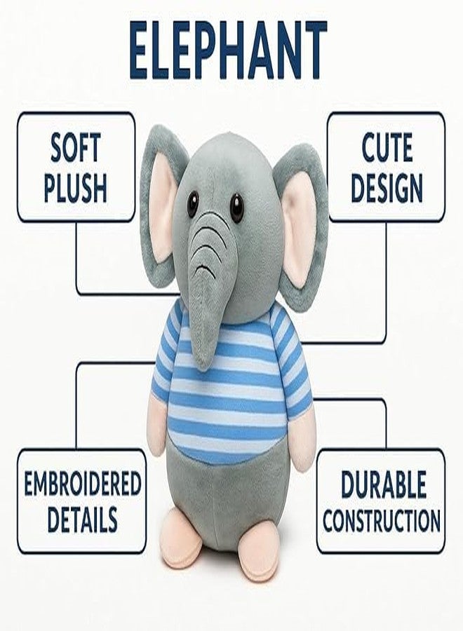 Softdreams Soft Plush Toy for Kids - Cute Stuffed Toy - Soft Cuddly Toy for Baby Boys & Girls, Return Gift - Elephant 20cm - Image 5